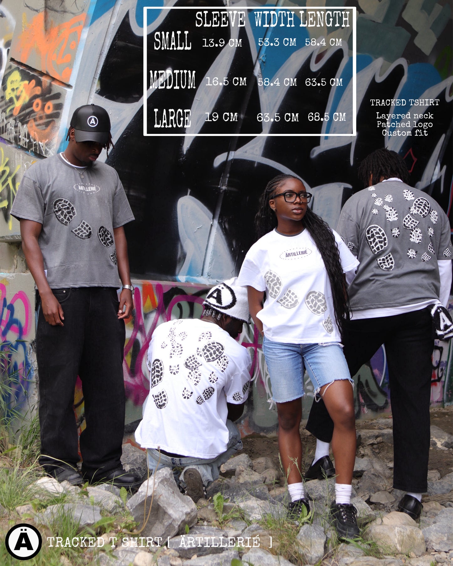 white tracked T